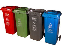 四分类垃圾桶、垃圾（240L、120L、100L）