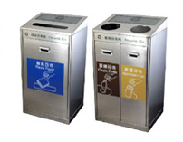分类环保垃圾桶（砂钢）-HJ-C005