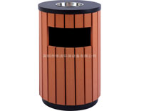 户外钢木环保垃圾桶-HJ-D007
