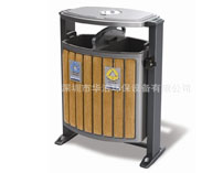 分类环保钢木烤漆垃圾桶-HJ-E053